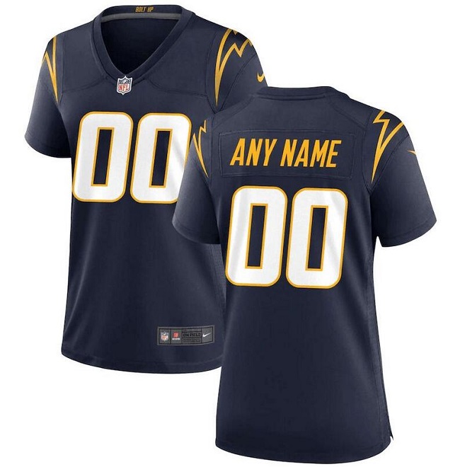 Women's Los Angeles Chargers ACTIVE PLAYER Custom Navy Stitched Jersey(Run Small)
